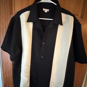 Merona Men's Black and Cream Casual Shirt